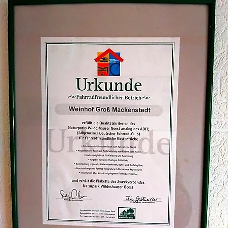 Weinhof Gross Mackenstedt Hotel Stuhr